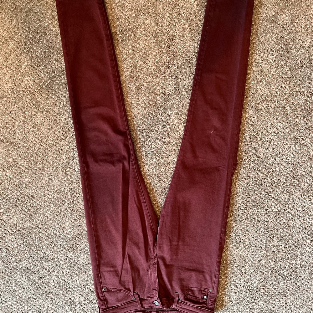 AG Women's Burgundy Jeans